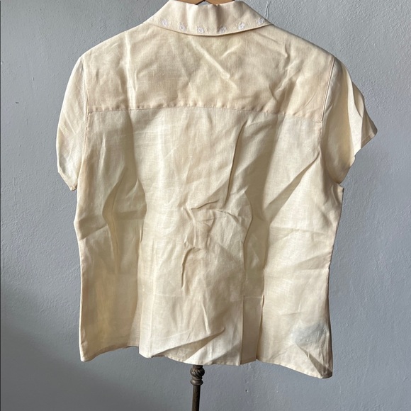 Lauren Ralph Lauren Linen Blouse Size 10 - Picture 3 of 3